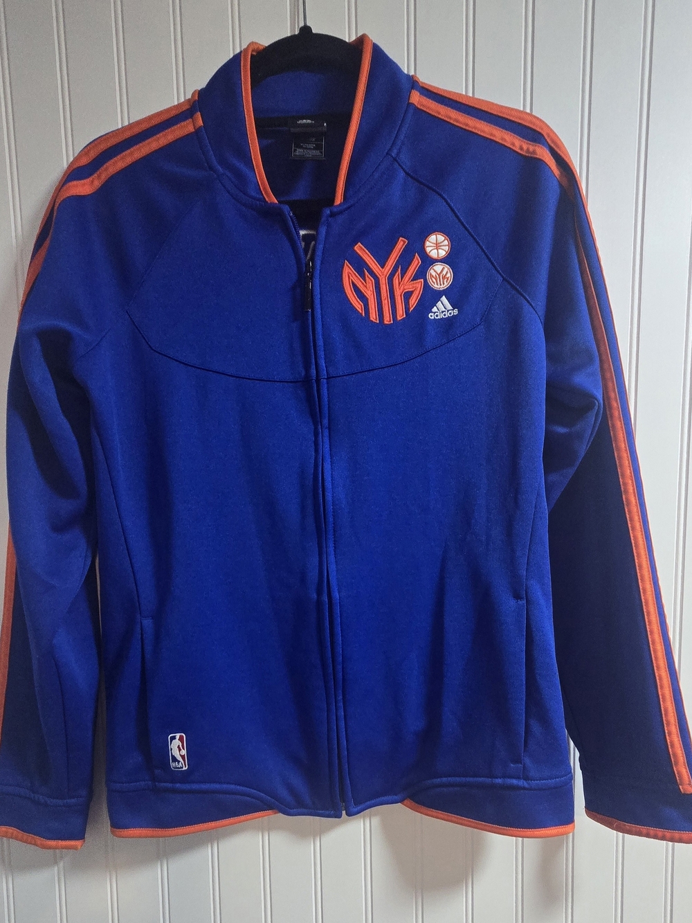 Adidas Women's  Blue and Orange NYK Team Zip Jacket